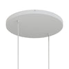 Lampenbaldachin XXL Aluminium, 2 Löcher, Ø 50 cm – Weiss matt, ohne Seitenlöcher