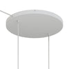 Lampenbaldachin XXL Aluminium, 2 Löcher, Ø 50 cm – Weiss matt, 1 Seitenloch