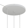 Lampenbaldachin XXL Aluminium, 3 Löcher in Linie, Ø 50 cm – Weiss matt, 1 Seitenloch