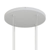 Lampenbaldachin XXL Aluminium, 4 Löcher, Ø 50 cm – Weiss matt, ohne Seitenlöcher