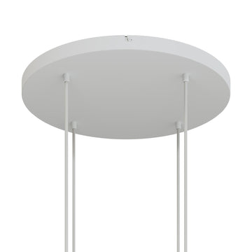Lampenbaldachin XXL Aluminium, 4 Löcher, Ø 50 cm – Weiss matt, ohne Seitenlöcher