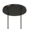 Lampenbaldachin XXL Aluminium, 4 Löcher, Ø 50 cm – Schwarz, ohne Seitenlöcher