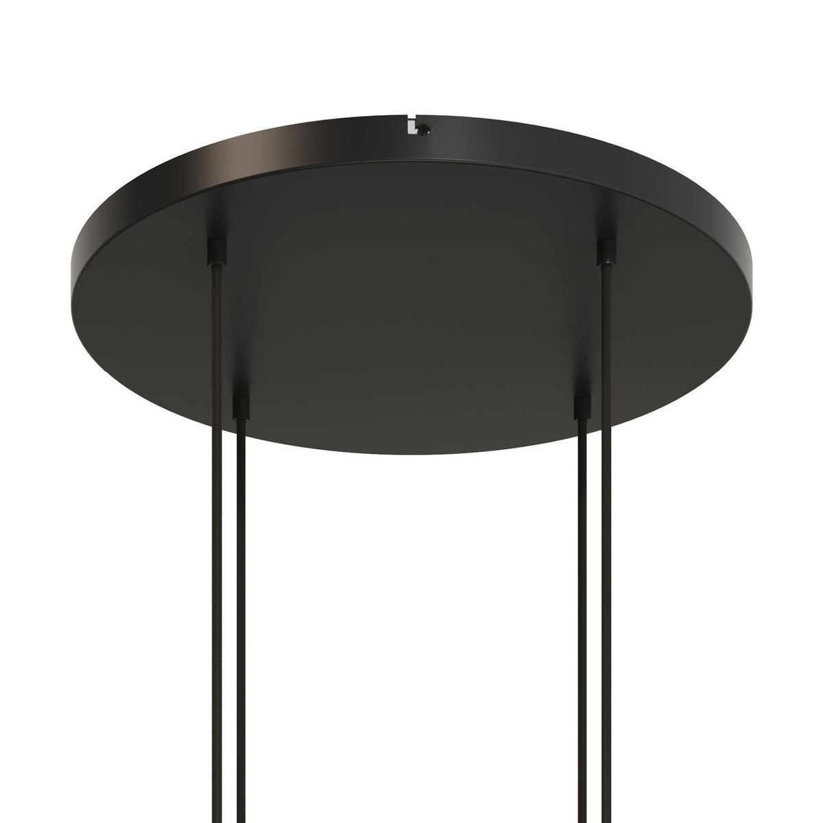 Lampenbaldachin XXL Aluminium, 4 Löcher, Ø 50 cm – Schwarz, ohne Seitenlöcher