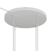 Lampenbaldachin XXL Aluminium, 4 Löcher, Ø 50 cm – Weiss matt, 1 Seitenloch