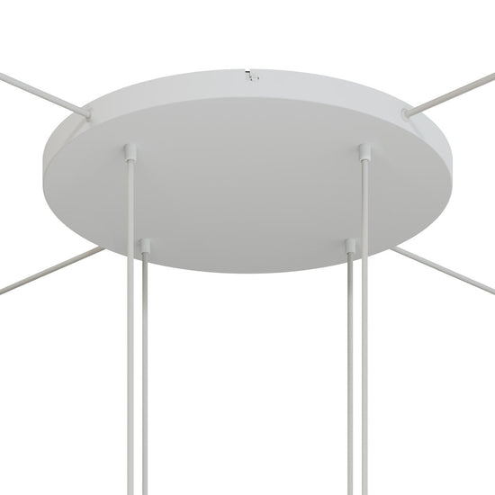 Lampenbaldachin XXL Aluminium, 4 Löcher, Ø 50 cm – Weiss matt, 4 Seitenlöcher