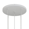 Lampenbaldachin XXL Aluminium, 5 Löcher, Ø 50 cm – Weiss matt, ohne Seitenlöcher