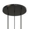 Lampenbaldachin XXL Aluminium, 5 Löcher, Ø 50 cm – Schwarz, ohne Seitenlöcher