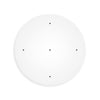 Lampenbaldachin XXL Aluminium, 5 Löcher, Ø 50 cm – Weiss matt, ohne Seitenlöcher