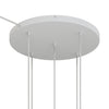 Lampenbaldachin XXL Aluminium, 5 Löcher, Ø 50 cm – Weiss matt, 1 Seitenloch