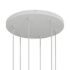 Lampenbaldachin XXL Aluminium, 6 Löcher, Ø 50 cm – Weiss matt, ohne Seitenlöcher