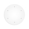 Lampenbaldachin XXL Aluminium, 6 Löcher, Ø 50 cm – Weiss matt, ohne Seitenlöcher