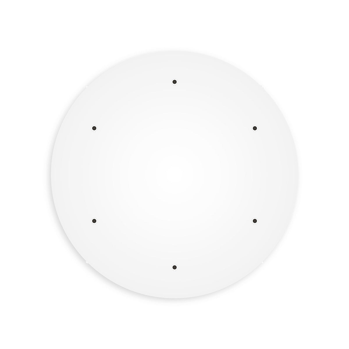 Lampenbaldachin XXL Aluminium, 6 Löcher, Ø 50 cm – Weiss matt, ohne Seitenlöcher