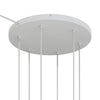 Lampenbaldachin XXL Aluminium, 6 Löcher, Ø 50 cm – Weiss matt, 1 Seitenloch