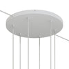 Lampenbaldachin XXL Aluminium, 6 Löcher, Ø 50 cm – Weiss matt, 2 Seitenlöcher