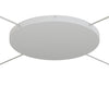 Lampenbaldachin XXL Aluminium, 4 seitliche Ausgänge, Ø 50 cm – Weiss matt