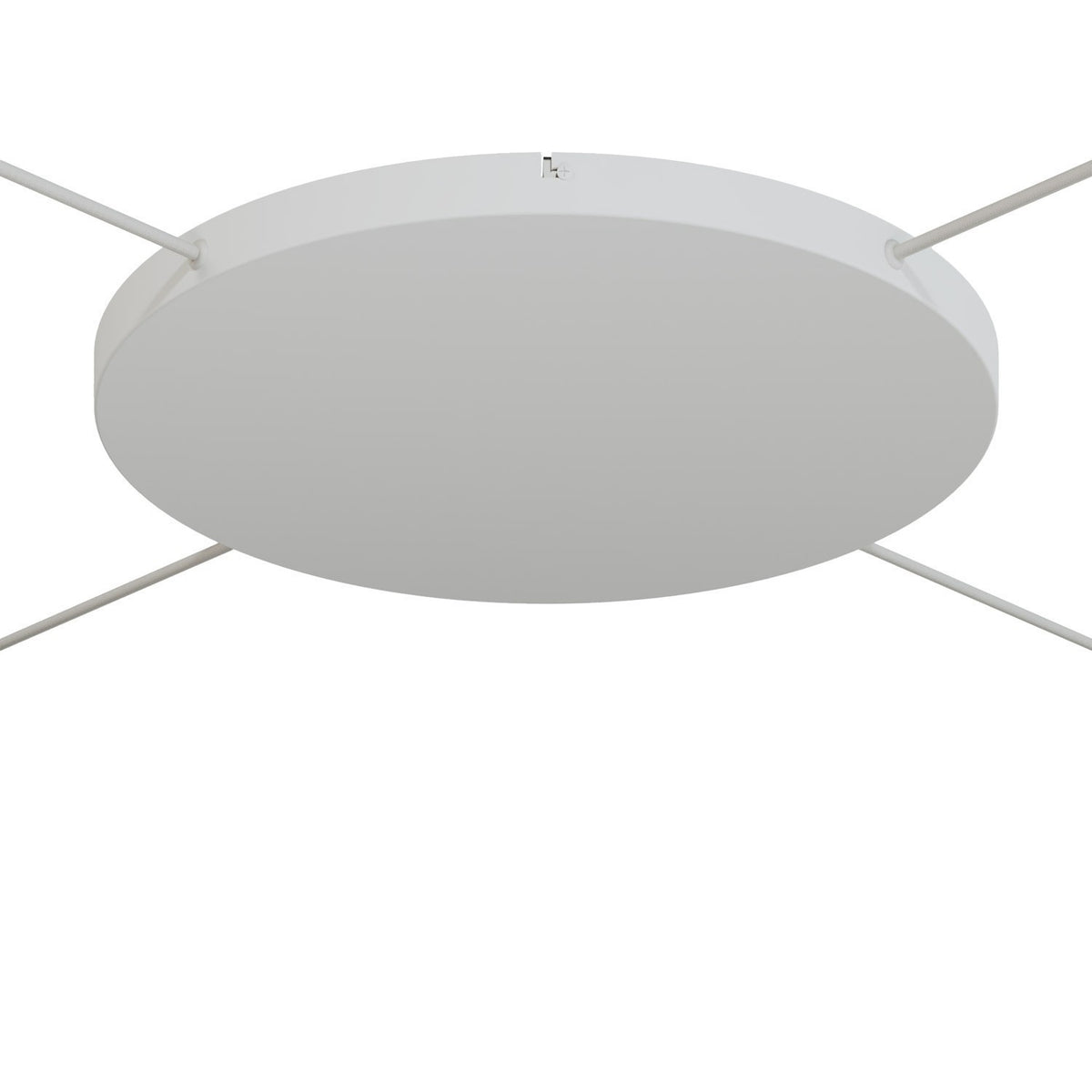 Lampenbaldachin XXL Aluminium, 4 seitliche Ausgänge, Ø 50 cm – Weiss matt