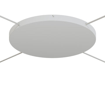 Lampenbaldachin XXL Aluminium, 4 seitliche Ausgänge, Ø 50 cm – Weiss matt