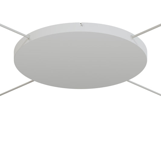Lampenbaldachin XXL Aluminium, 4 seitliche Ausgänge, Ø 50 cm – Weiss matt