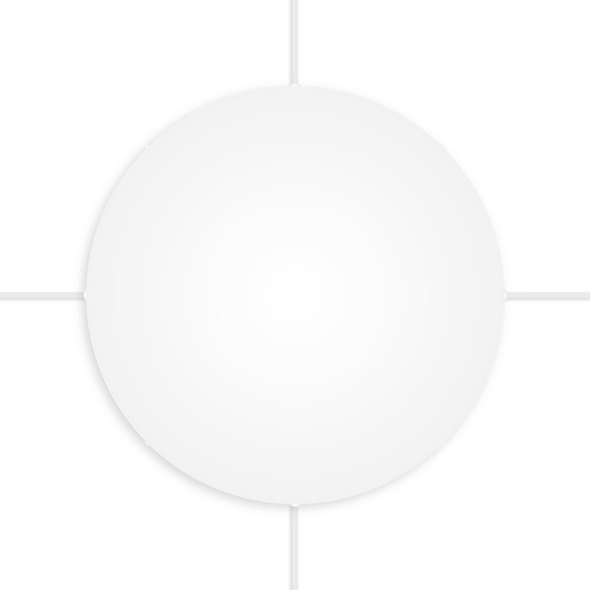 Lampenbaldachin XXL Aluminium, 4 seitliche Ausgänge, Ø 50 cm – Weiss matt