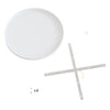 Lampenbaldachin XXL Aluminium, 4 seitliche Ausgänge, Ø 50 cm – Weiss matt