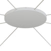 Lampenbaldachin XXL Aluminium, 8 seitliche Ausgänge, Ø 50 cm – Weiss matt