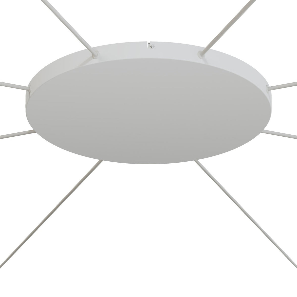 Lampenbaldachin XXL Aluminium, 8 seitliche Ausgänge, Ø 50 cm – Weiss matt