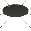 Lampenbaldachin XXL Aluminium, 8 seitliche Ausgänge, Ø 50 cm – Schwarz