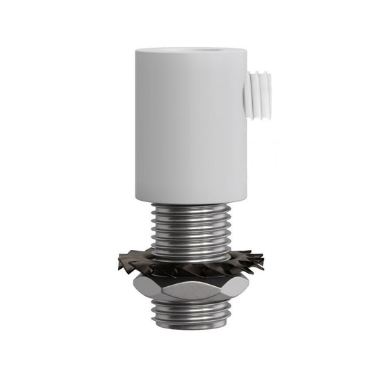 
Klemmnippel Zylinder Metall mattweiss
