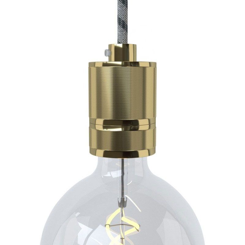 E14-Lampenfassung aus Metall mit Doppelklemmring