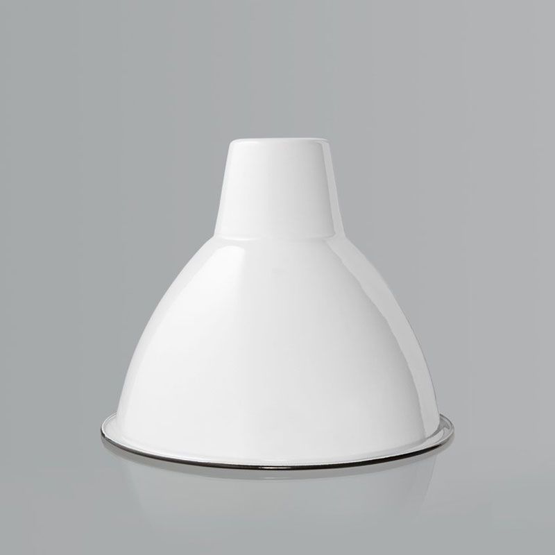 Emaille Lampenschirm White Dome / Weiss
