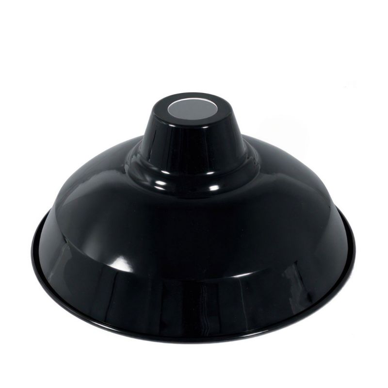 Lampenschirm aus lackiertem Metall – Diner Schwarz