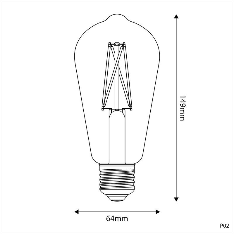 LED Edison Porzellan / 7 Watt E27