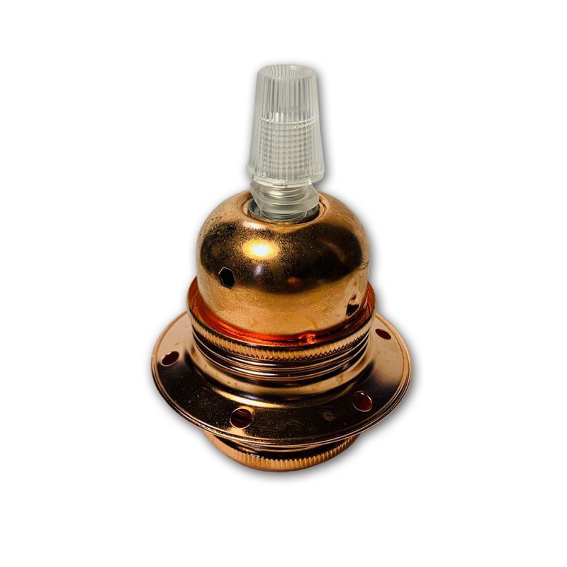 LED Lampenfassung mit E27 Fassung - 1m Nylonkabel - Bronze - max