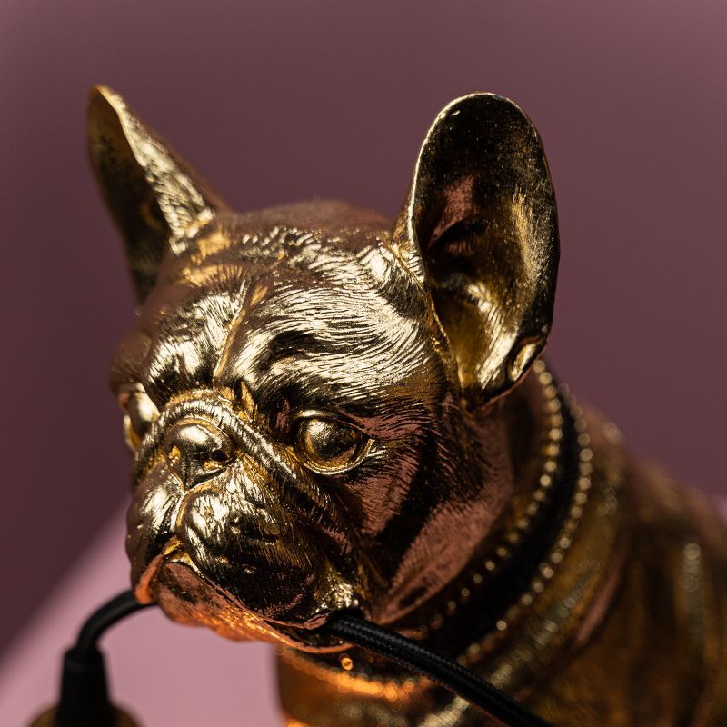 Tischleuchte Bulldogge Francis, gold