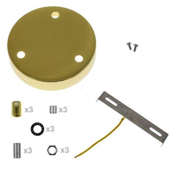 3 Loch Metall Baldachin Kit / Messing / Zugentlastung Metall