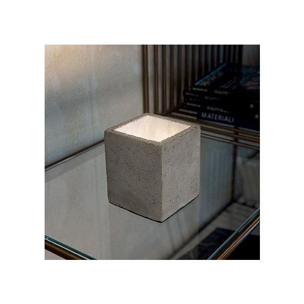 Tischleuchte Zement / Quader