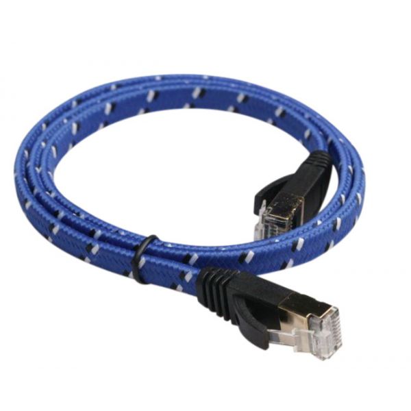 Ethernet Textilkabel / Blau 1.8 m