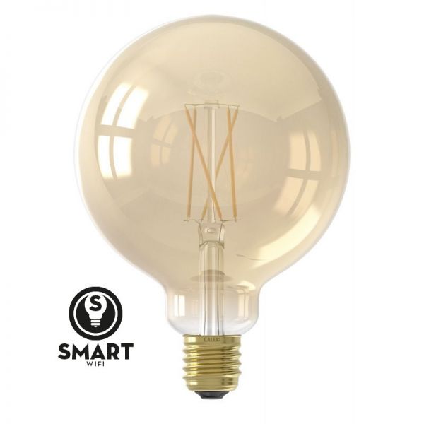 Calex Globe G125 Smart LED Filament Gold Globe / 7 Watt E27