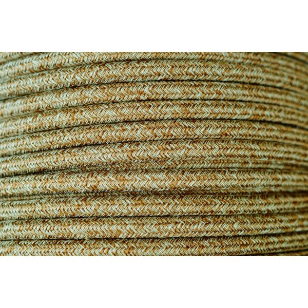 Textilkabel Naturgewebe 3x0.75mm / Rusty Tweed in Baumwolle