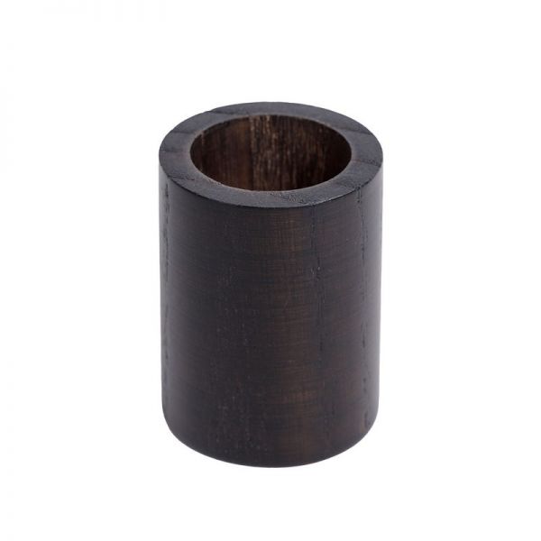 Holz Abschluss zylindrisch für 2XL Seilkabel / Schwarzbraun