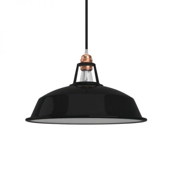 Lampenschirm aus lackiertem Metall – Rotterdam Schwarz