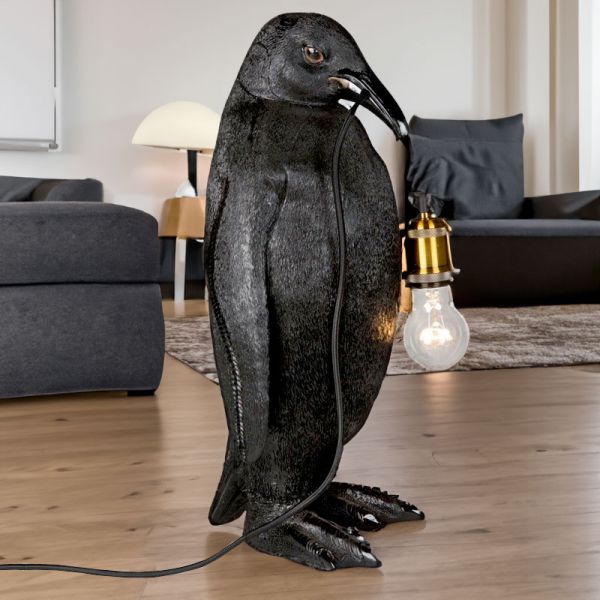 Tischleuchte Pinguin Noah, schwarz