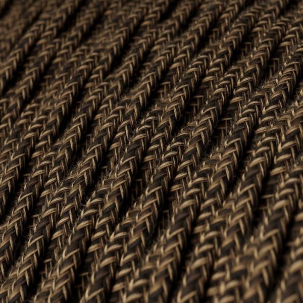 Textilkabel Naturgewebe 2x0.75mm / Braun verdrillt