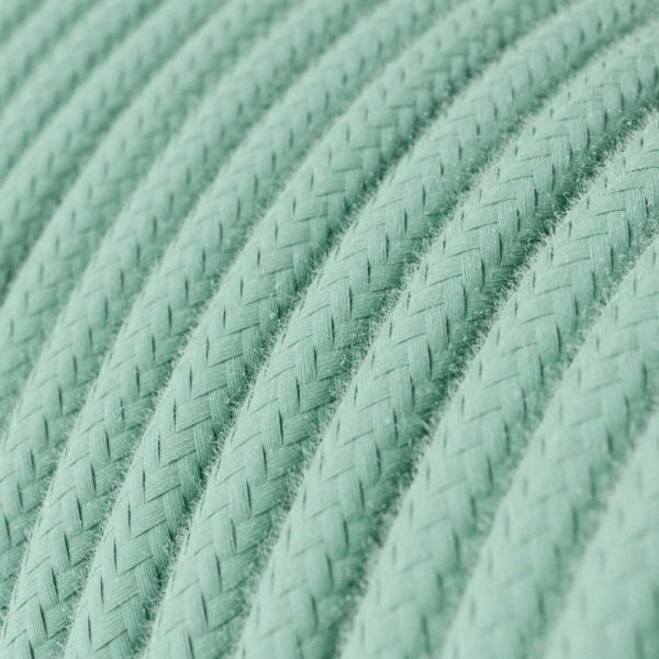 Textilkabel Naturgewebe 2x0.75mm / Spearmint in Baumwolle