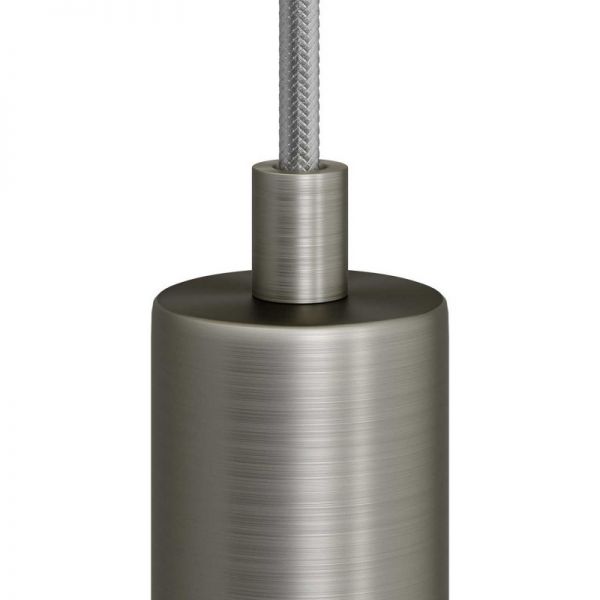 Klemmnippel Zylinder Metall titanium satiniert